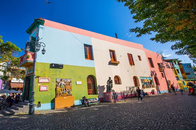 Painted zinc houses along Caminito in La Boca, Buenos Aires
