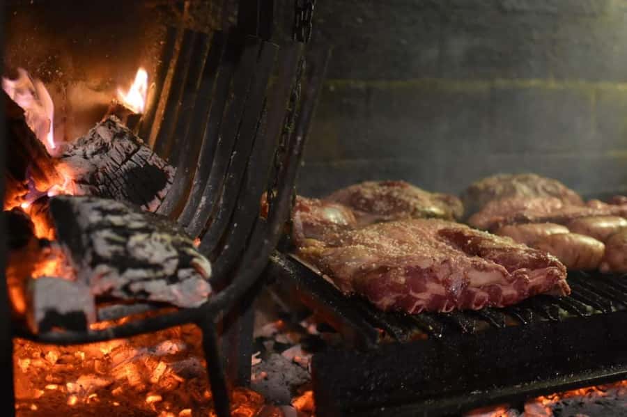 Secrets of Asado in Buenos Asado, BBQ and Dinner - Short ribs and sirloin from the open grill