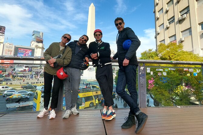 Tour Buenos Aires in one day on Electric Scooters - Plaza San Martín and the fernet and chipa pairing