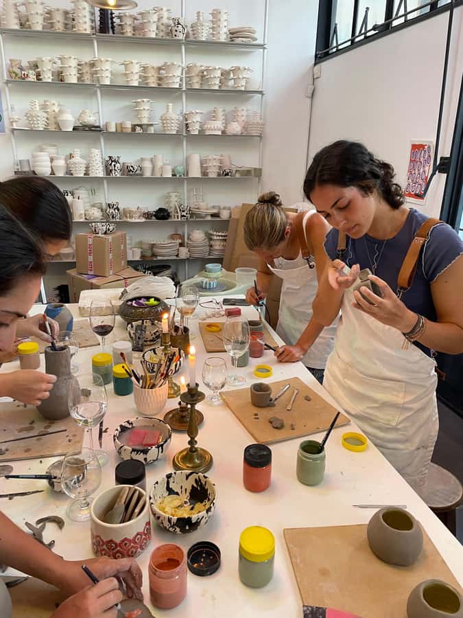 Wine & Pottery Class For Beginners in Buenos Aires Argentina - A hands-on evening at OWO Ceramics